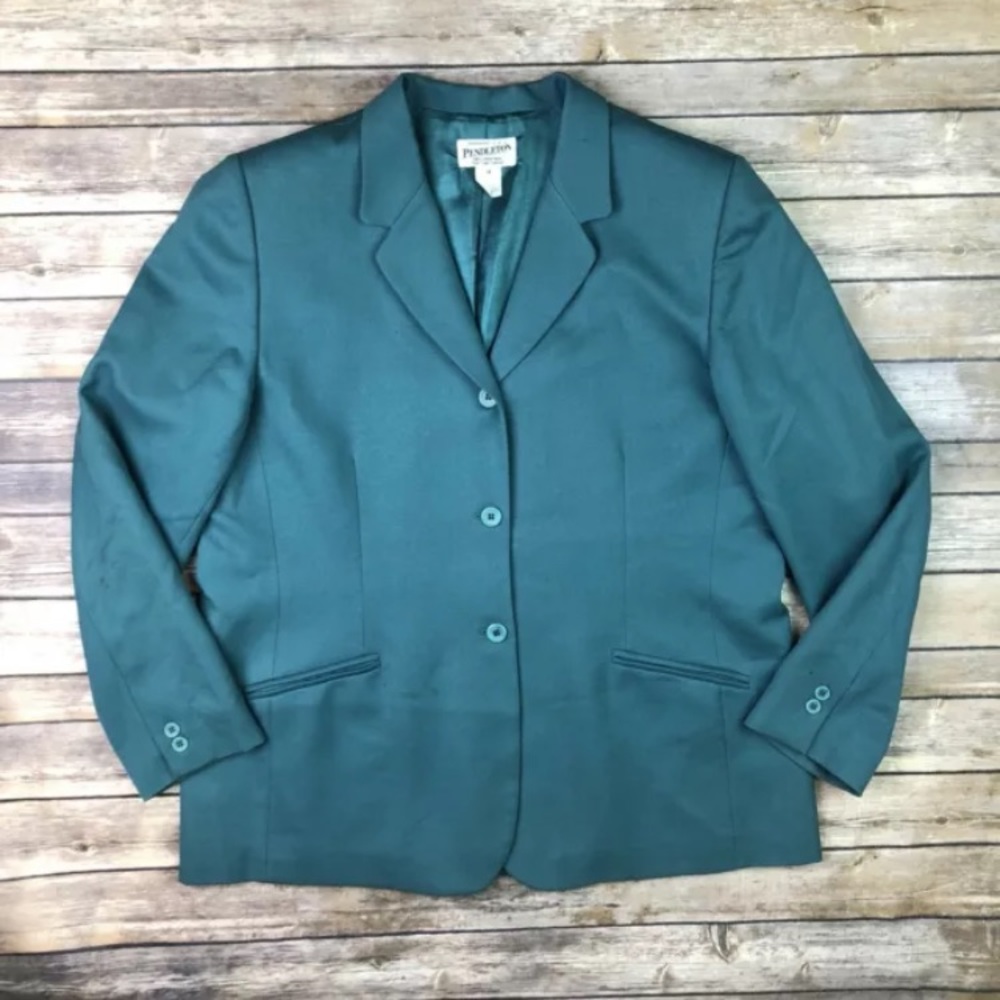 Pendleton Virgin Wool Three Button Blazer Jacket - image 1